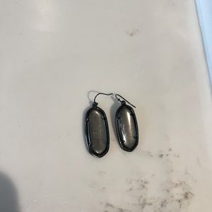 Vintage Kendra Scott moody chrome and black earrings
